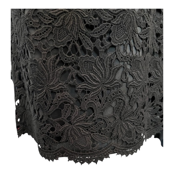 🖤 EUC ANN TAYLOR Black Lace Sheath Dress | Women’s Sz 0 - Picture 6 of 10